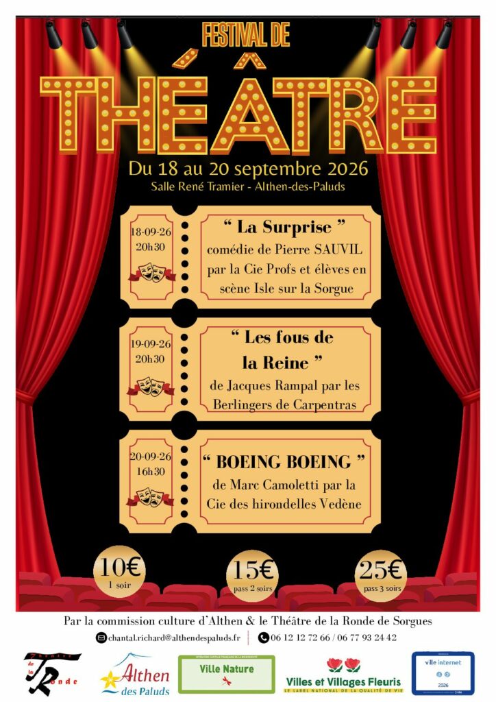 Affiche festival de théâtre 2026